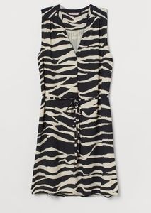 NWT H&M Dress Zebra Print Black and Cream